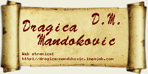 Dragica Mandoković vizit kartica